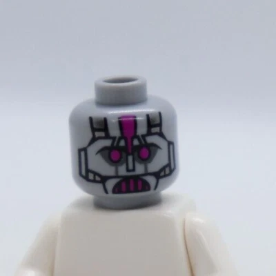 HEAD - The Kraang Gray Robot Alien Magenta Eyes 79104TMNT LEGO® Minifigure Part - Image 1 of 2