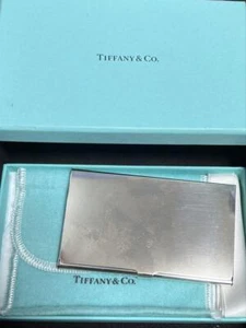 Tiffany Business Card Holder Card Case Silver Plate Good Condition - Picture 1 of 6