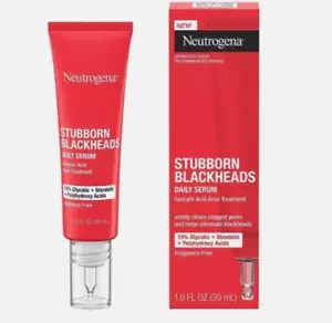 Neutrogena Stubborn Blackheads Daily Acne Facial Serum with Salicylic, Glycolic, - Picture 1 of 3