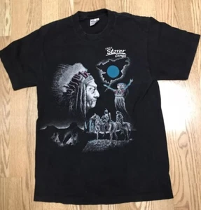 Vintage YMCA Camp Storer Camps T-Shirt M Native American Graphics USA Made Black - Bild 1 von 6