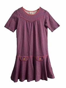 HANNA ANDERSSON Short Sleeve Owl Drop Waist Dress Sz 150 US 12 NWOT - Picture 1 of 8