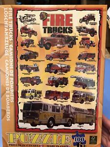 Eurographics 6100-0239 Vintage Fire Engines 100-Piece Puzzle New Sealed