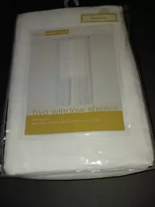 Room Essentials 2 Window White Sheers 60"W x 84"L - Picture 1 of 2