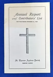 1960 Annual Report/Contributors' List/ St. Thomas Church, Freeport, lllinois - Picture 1 of 8