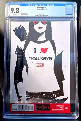 Hawkeye #9 2013 CGC 9,8 ¡Cubierta de Kate Bishop! ¡Primer cameo aparición del payaso! Foto 1 de 2