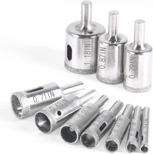 Brocas Para Ceramica Marmol Y Vidrio Recubiertas Con Diamante Para Cortes Finos - Picture 1 of 7