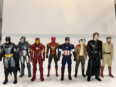 "Lote de 8 figuras de acción surtidas de DC Marvel Star Wars 12""" Foto 1 de 4