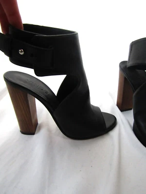 Sandalia Vince Mujer Zapato Cuero Mula Negro Tacón Bloque Talla 5M Foto 1 de 4
