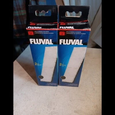 4 Fluval U3 A491  FilterPoly Carbon Replacement Cartridges 2 boxes/2 per box - Image 1 of 3