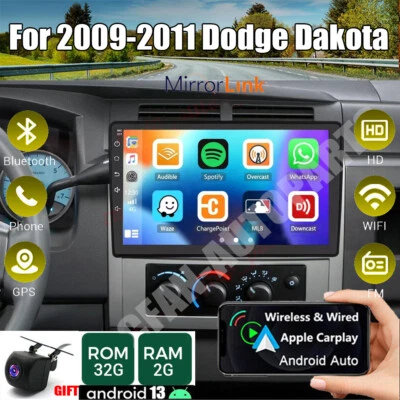 GPS Apple Carplay 10,1"" para 2007-2012 Dodge Dakota Android rádio estéreo de carro - Imagem 1 de 4