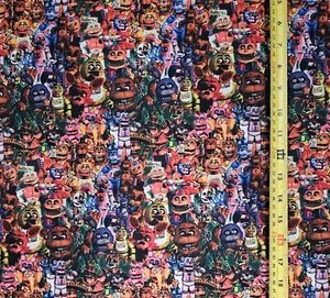 5 NIGTHZ @ FR3DY COLLAGE FABRIC ( HALF YARD OR 1 YARD) - Picture 1 of 4