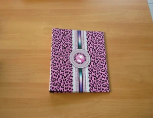 Fuchsia roze luipaard parels A4 map ringmap documentenmap ordner - Photo 1/5