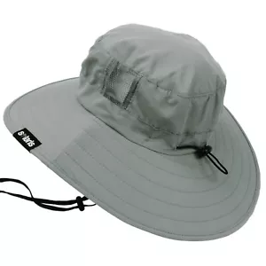 Men Women Wide Brim Bucket Hat Sun UV Protection Hiking Fishing Boonie Cap Gray - Picture 1 of 11