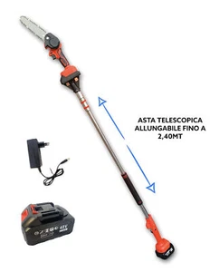 Motosega Troncarami Tagliarami Potatore a Batteria 48V Asta Telescopica 240CM - Bild 1 von 4