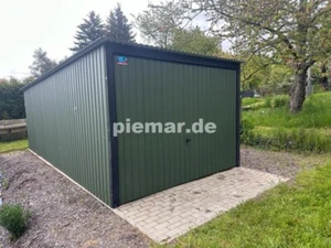 Blechgarage 3x6,5x2,14m Fertiggarage Schuppe Lagerraum | mit Aufbau | 16549!! - Bild 1 von 8