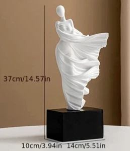 NEW 15" WHITE Elegant Woman Stunning Sweeping Gown Sculpture Statue 15x6 - Picture 1 of 7