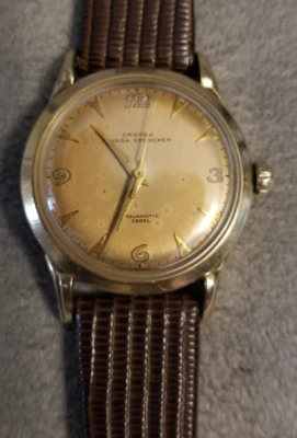 VTG 1950's Croton Nivada Grenchen 360EL AQUAMATIC Automatic Watch, GF Swiss Runs - Image 1 of 4