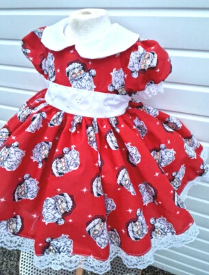 DREAM 0-8 years BABY GIRLS father christmas  traditional romany twirly bow dress - Image 1 of 4