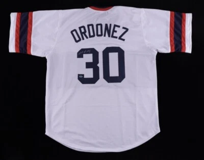 Lote (3) Jersey Magglio Ordóñez, Matt Foster, Yasmani Grandal Medias Blancas RSA y BAS Foto 1 de 4