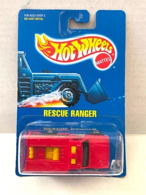 Hot Wheels BLUE CARD - RESCUE RANGER #45 - Red, Blackwalls, Packaging Error - Image 1 of 4