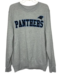 NFL Carolina Panthers Crewneck Sweatshirt Embroidered Spellout Size Large - Picture 1 of 8
