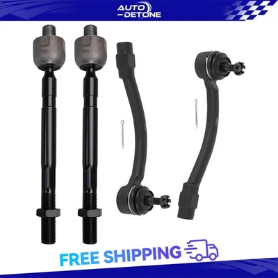 4x Front Tie Rod End Steering Kit For Hyundai Elantra GT Veloster 2012 2013-2017 Foto 1 de 4