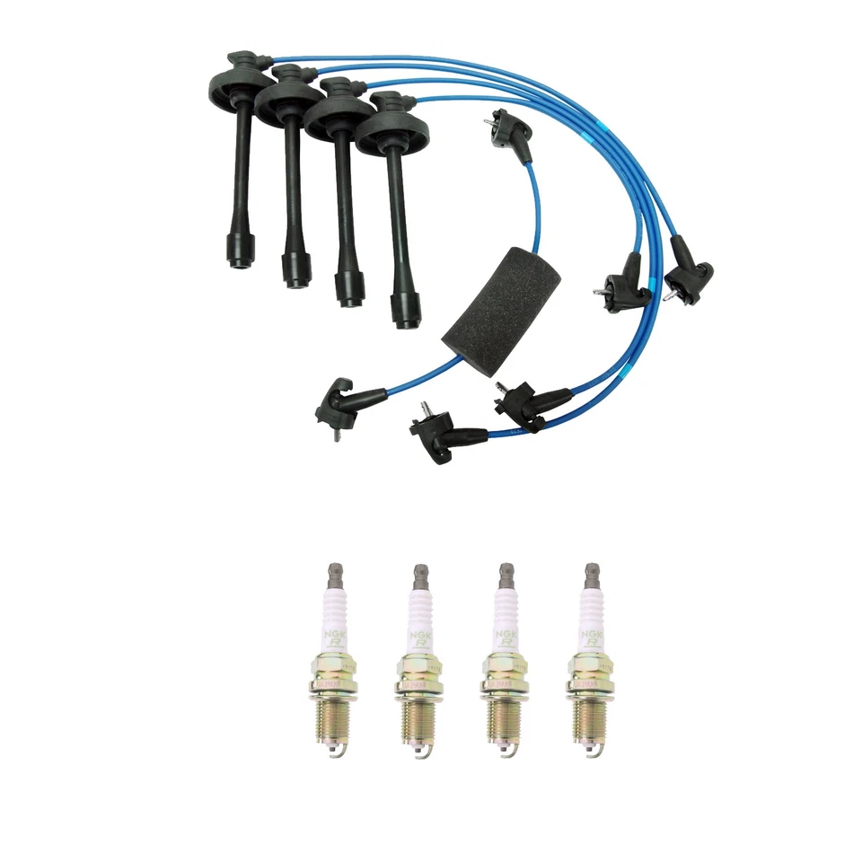 NGK 5 毫米电线套装 4 镍火花塞套件 适用于丰田 Celica 2.2 L4 带间隙 0.044 — 第 1/1 张图片