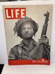 LIFE MAGAZINE AUGUST 14, 1944 - NORMANDY, DEWEY, TITO, ESPERIO, LEDO, DICK TRACY - Picture 1 of 11