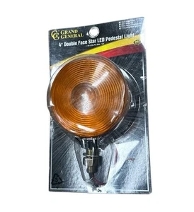 Grand General 77610 4 Inches Double Faced Star 48 LED Pedestal Light Amber/Amber - Picture 1 of 2