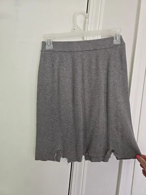 Falda envejecida acanalada gris Honey Punch - Pequeña Foto 1 de 2