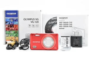 OLYMPUS VG-120 Red Compact Digital Camera 14MP 5x Zoom Tested Excellent - Picture 1 of 12