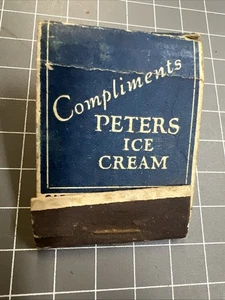 VINTAGE MATCHBOX COMPLIMENTS PETERS ICE CREAM CONFECTIONARY ADVERTISE - Bild 1 von 6