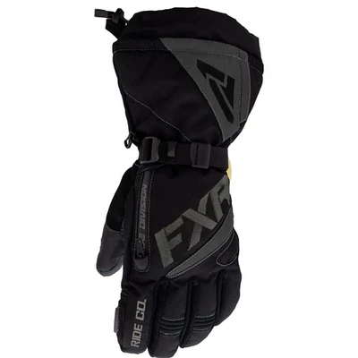 FXR Fuel Snowmobile Gloves Thinsulate Leather HydrX Pro Waterproof Black Ops Foto 1 de 3