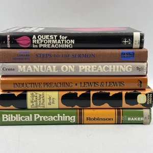 Vintage Christian Sermon Books Lot of 6 Crura/Brown/Lewis/Robinson/Wiersbe HCDJ - Picture 1 of 19