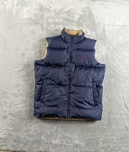 Polo Ralph Lauren gefütterte Wendeweste Kinder Junge Große 16/18 Daunen Outdoor LESEN - Bild 1 von 24