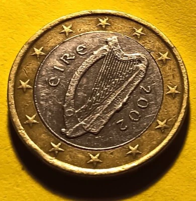 Pièce 1 Euro 2002 Eire Fautée - Photo 1/2