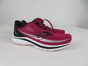 Saucony Kinvara 12 Womens 7.5 Wide Shoes Red Sneaker Running Walking S10620-55