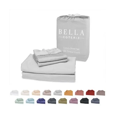 Juego de Sábanas Bella Coterie Lujo Bambú Viscosa Cal King Size | 100% Orgánicas... Foto 1 de 4