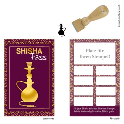 AVERPA.COM Shisha Pass Shisha Bar Liquid Vapo Bonuskarten Treuekarten 500 Stk.mit Stempel