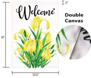 Welcome Garden Flag 12.5X18 Inch - Easy Installtion - Double Sided NEW - Picture 1 of 2
