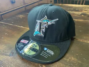 Miami Marlins - New Era 59Fifty 5950 Authentic Collection Fitted Hat Size 7 1/2 - Picture 1 of 6