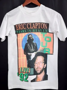Vintage ERIC CLAPTON T Shirt 1992 Tour Tears in Heaven Lot tee rock size SM - Picture 1 of 7