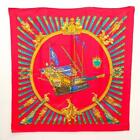 HERMES Authentic Scarf Carre90 la MARINE a RAMES Large Scarf Red Women's used