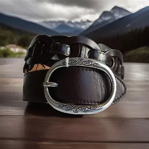 Brighton HIGH STREET Leather Belt Size 30 B21208 NWT List $82 Rare Find! - Picture 1 of 8