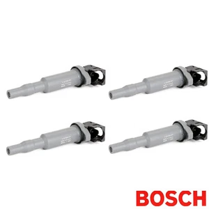 IGNITION COILS x 4 BOSCH BMW E81 E87 E88 E90 E91 E60 E61 F10 F11 E63 E64 A2328 - Picture 1 of 14