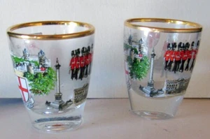 Juego de 2 vasos de chupito con borde dorado London - Imagen 1 de 3
