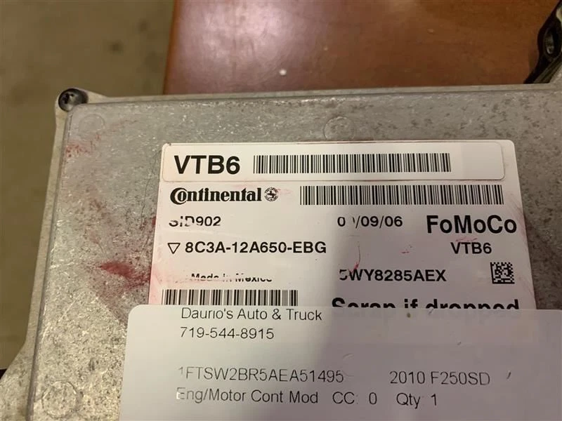 Engine ECM Electronic Control Module 6.4L Fits 09-10 FORD F250SD PICKUP 354512 - Image 1 of 1