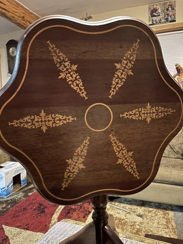 Vintage Tilt Top Accent Table Piecrust Cover