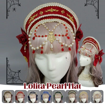 Lolita Perla Gótica KC Corona Iglesia Papa Tiara Renacimiento Prendas para la cabeza Juegos con disfraces  Foto 1 de 4