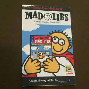 Mad Libs 2018 SDCC San Diego Comic Con Edition Exclusive NEW Unused - Picture 1 of 3